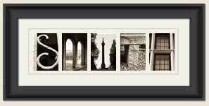 Alphabet Photography Framed Word Smith